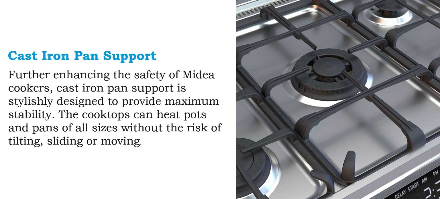 Midea BME62058FFDD 60cm Gas Cooker PLUGnPOINT