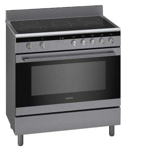 Seimens 90x60 CM 5 Ceramic Hobs Stainless Steel Cooker Oven with Large capacity oven 112 Liters - HK9K9V850M