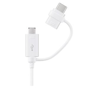 Samsung Combo USB-A to Micro USB or USB-C Cable White - EPDG930DWEGWW