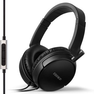 Edifier Headset Noise Isolating Over Ear Headphones, Microphone, Volume Controls, Black – edifier-p841