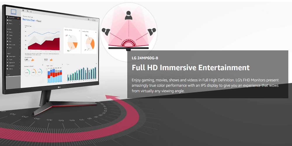 LG 24'' Full HD IPS Monitor with FreeSync - LG-24MP60G-B