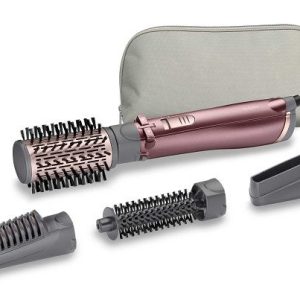 Babyliss Hair Rotating Brush With Pouch, Purple Grey - BABAS960SDE