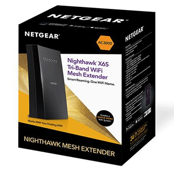 Netgear WiFi Range Extender AC3000 Nighthawk X6S - Desktop+4x GbE - NG-EX8000-100EUS