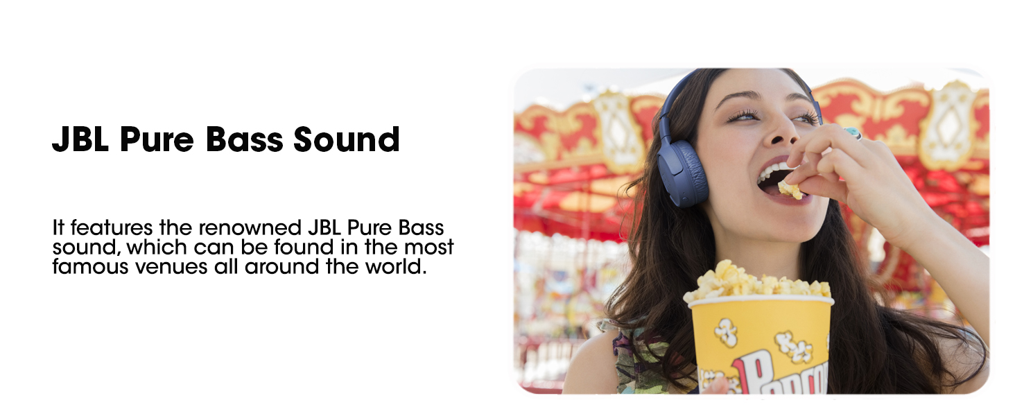 JBL Tune 510BT Wireless on Ear Headphones - JBLT510BTBLUEU