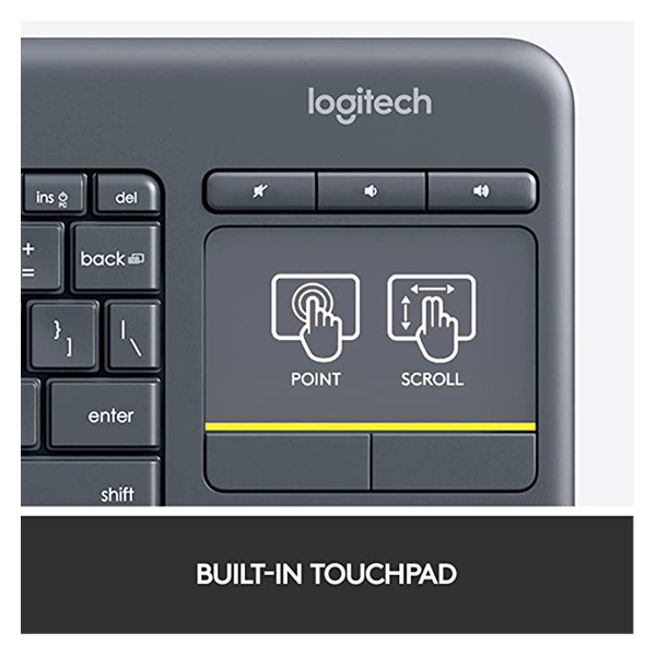 Logitech K400 Plus Wireless Touch Keyboard - 920-007153
