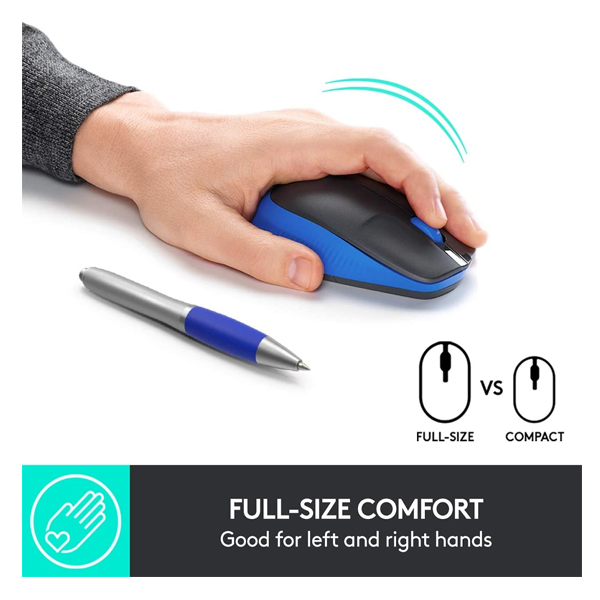 Logitech M190 Full-size wireless mouse – BLUE – 2.4GHZ – 910-005907 -  PLUGnPOINT - The Marketplace
