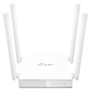 TP Link AC750 WiFi Router Dual Band Wireless Internet Router, 4 External Antennas Multi Mode 3 in 1 Parental Controls, White - Archer C24