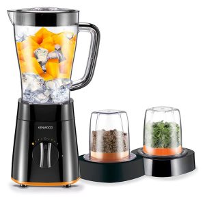 Kenwood Blender 500W Smoothie Blender/Smoothie Maker 1.5L with Grinder Mill, Chopper Mill, Ice Crush Function, Black - BLP15.360BK