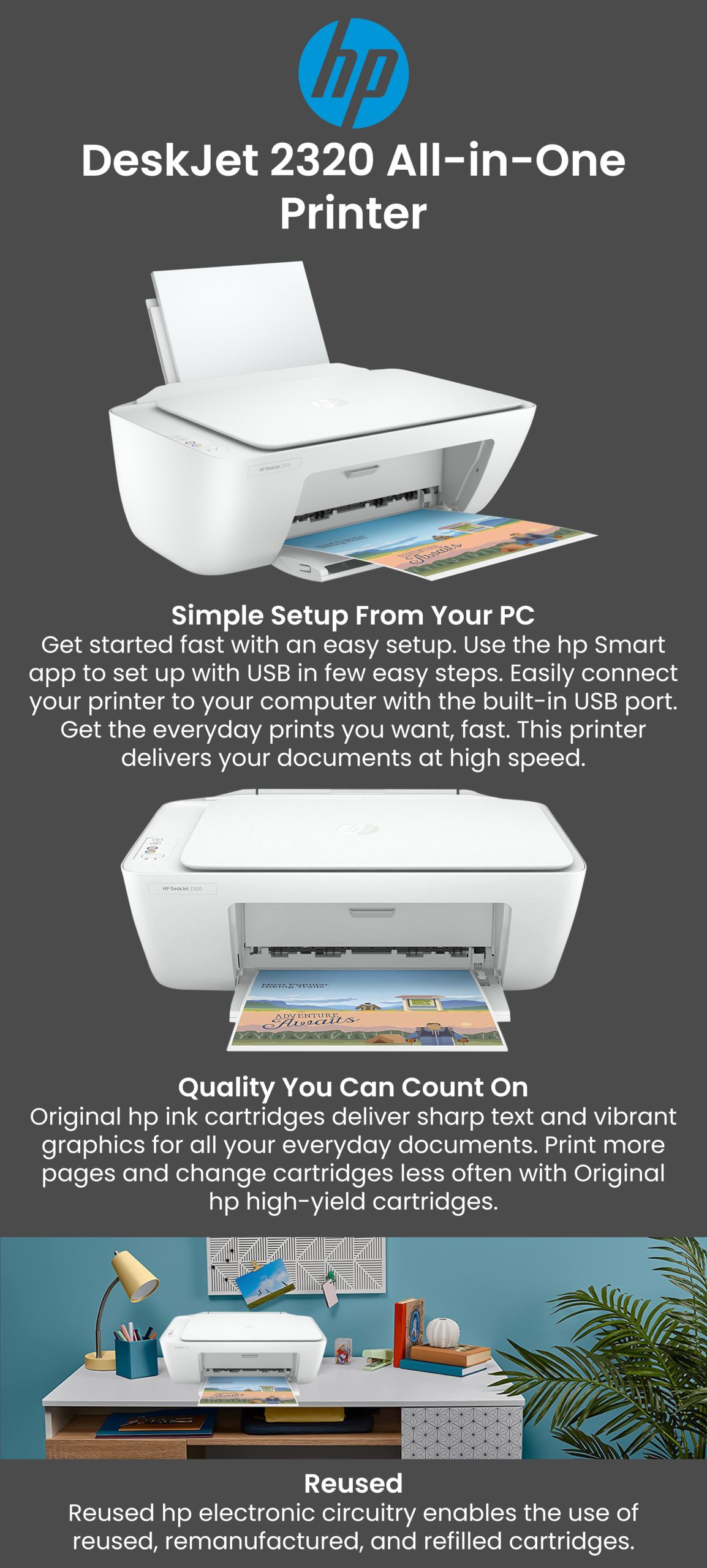 HP DeskJet 2320 | All In One Printer 7WN42B 