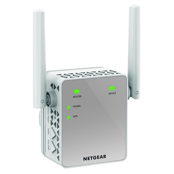 NETGEAR 11AC 750 Mbps (300 Mbps + 450 Mbps) Dual Band Gigabit Wi-Fi Range Extender with External Antennas (Wi-Fi Booster) - NG-EX3700-100UKS