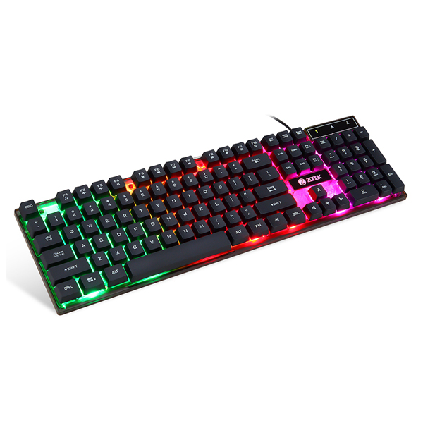 Zoook USB Gaming Rainbow LED 104 Keys Ergonomic Multimedia Keyboard - Concord