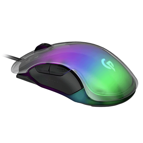 Porodo Gaming Mouse RGB 8D Crystal Shell 12800 DPI - PDX315