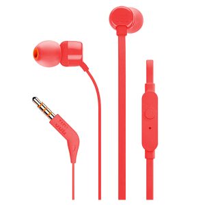Best JBL T110 Wired Universal In-Ear Headphones Red | PLUGnPOINT