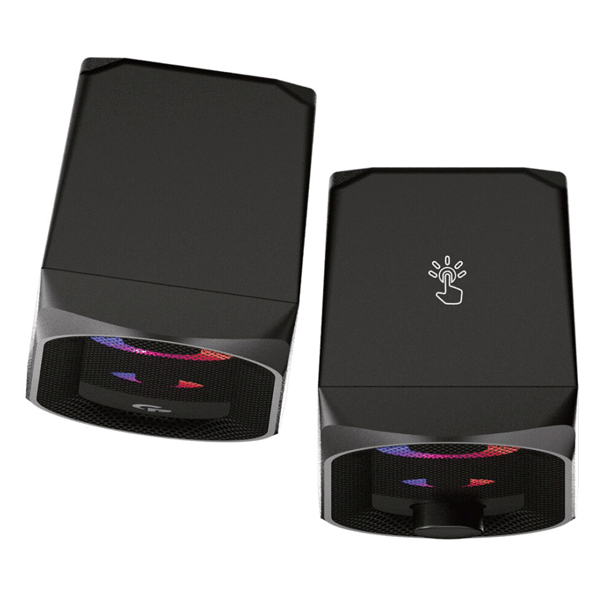 Porodo Stereo Gaming Speakers With Lighting Touch Sensor - PDX511-BK