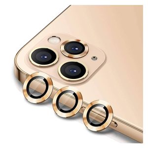 Green Anti-Glare Camera Glass Protector for iPhone 12 Pro Max 6.7″ Gold - GNCL12PMGLD