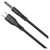 Green 2.4A AUX 3.5 to Type-C Cable 1.2M Black - GNJTOTC