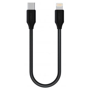 Green Braided Type-C to Lightning Cable 30cm 20W Black - GN30CMCTLG