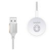 Green Lion Magnetic Braided Nylon Charging Cable 1.2M Silver - GNMCCISL