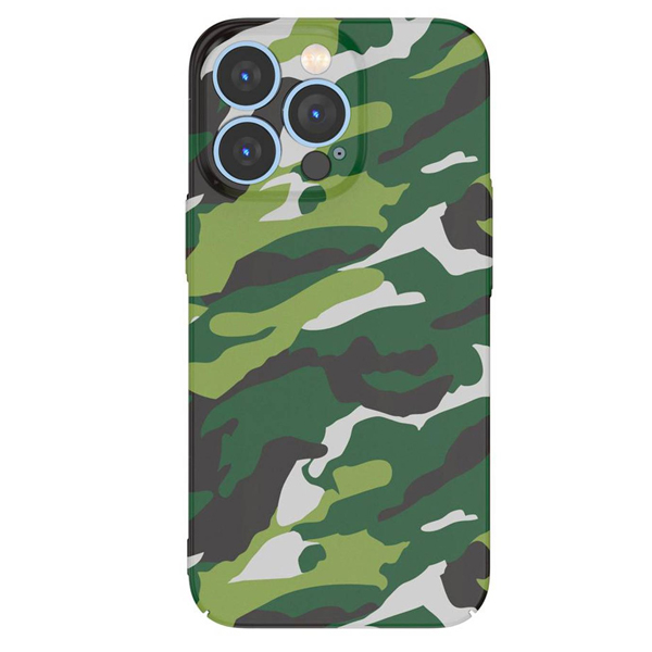 Green PC Camouflage Case for iPhone 13 Pro 6.1" in Multi Color - GNCAMOC13PBK