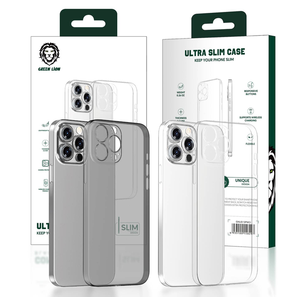 Green Lion Ultra Slim Case for iPhone 13 Pro Max 6.7" Gray/Transparent - GNUS13PMGY
