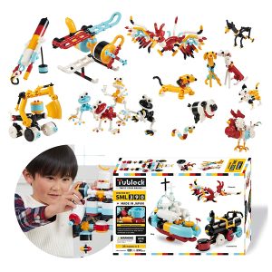 Tublock Creative Toy Building Brick Creator Kit for Boys and Girls (SML 390) - 25 Models in 1 - 390 Pieces - Easy Assembly Blocks, Made in Japan - TBE007