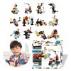 Tublock Creative Toy & Games Building Brick Box Challenger Set for Boys and Girls (SML 154) - 20 Models in 1 - 154 Pieces - Easy Assembly Blocks, Made in Japan - TBE005