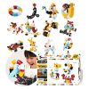 Tublock Creative Toy Building Brick Creator Set for Boys and Girls (ML 130) - 22 Models in 1 - 130 Pieces - Easy Assembly Blocks, Made in Japan - TBE006