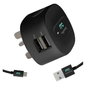 Mycandy Dual USB Travel Charger 3.4A with Type C Cable 1M - 37936468099253