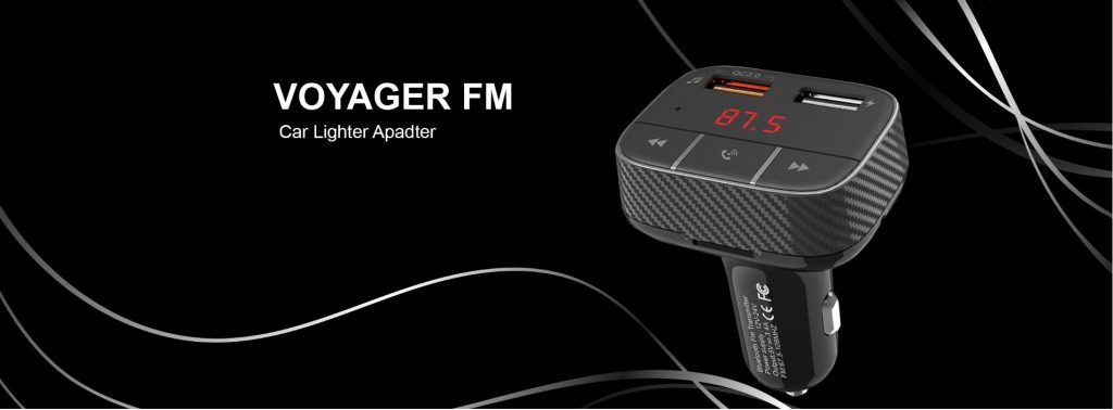 Lazor Voyager FM Car Charger Black - CC31