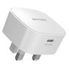 Porodo Super Compact Wall Charger USB-C 20W PD White - PD-FWCH004-WH