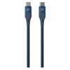 Porodo Aluminum Braided USB-C to USB-C Cable 1.2M 60W, Blue - PD-CCBR12-BU