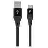 Porodo Aluminum Braided USB-C to USB-C Cable 2.2M 60W, Black - PD-CCBR22-BK