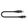 Porodo Aluminum PD Braided USB-C to Lightning Cable 2.2M 9V, Black - PD-CLBRPD22-BK