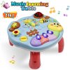 Kidzabi Musical Learning Table Baby Toy 2in1 Play & Learn Activity Table Early Education Toy Piano Lights & Sounds Activity Center with Multiple Modes Game for Babies Toddlers from 6 Months Boys Girls - ZM20006