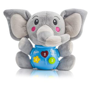 Kidzabi Baby Musical Toy Plush Figure - Baby Rattle Gifts Doll Toy Infant Toy Newborn Musical Toys for Toddler Newborn Elephant - SLE20005
