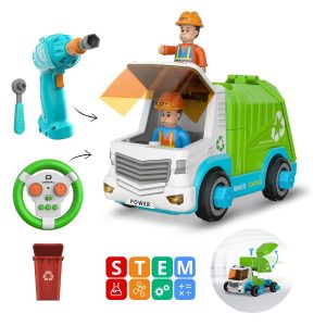 Kidzabi RC Garbage Truck Assembly Toy with Electric Drill for Kids - TOP20007