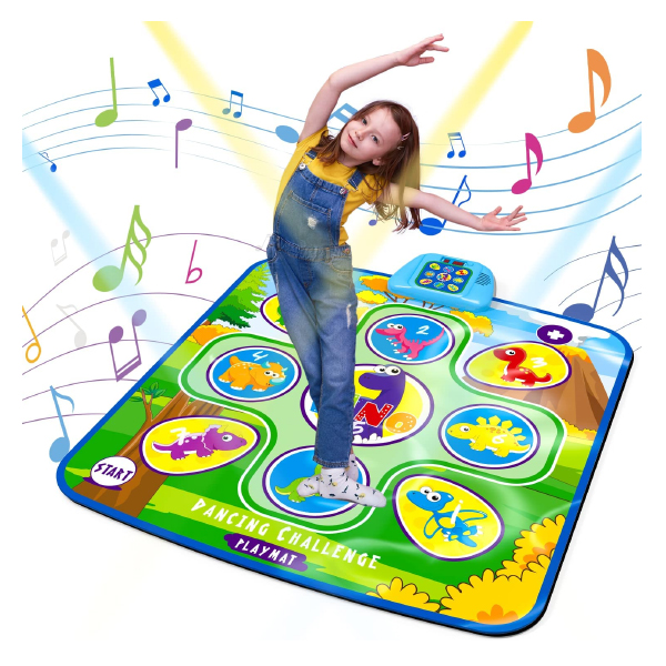 Kidzabi Dinosaur Electronic Dance Mat with Music for Kids - LCF21001