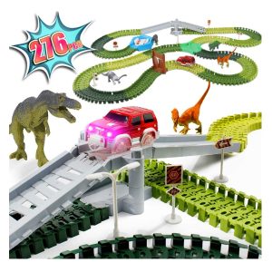 Kidzabi Dinosaur Track Cars Playset Toy for Kids 276 Pcs - TOP19058