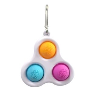 Kidzabi Fidget Dimple Toy with Fidget Keychain, Handheld Mini Silicone Stress Relief Popper Toys, Squeeze Bubble Sensory Toys for Kids - LCGJ22004