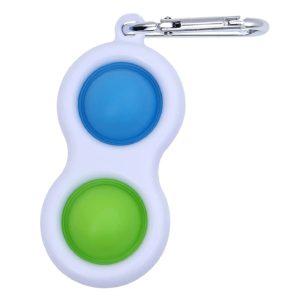 Kidzabi Fidget Dimple Toy with Fidget Keychain, Handheld Mini Silicone Stress Relief Popper Toys, Squeeze Bubble Sensory Toys for Kids - LCGJ22005