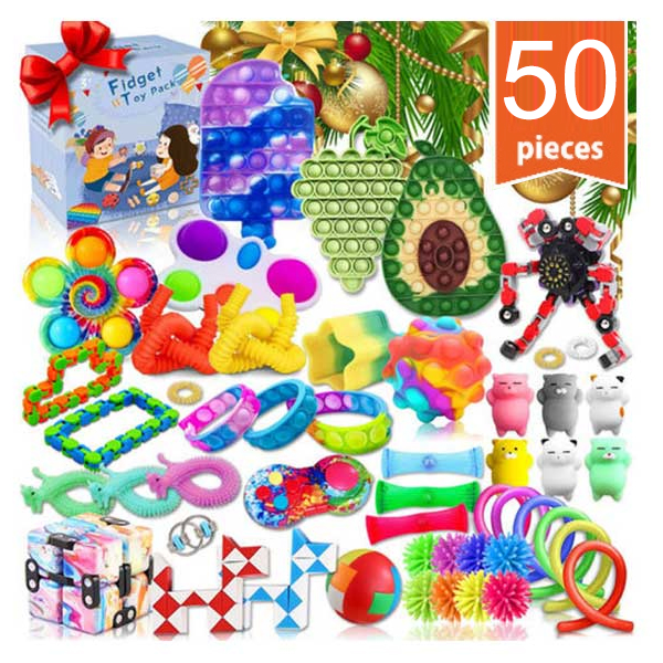 Kidzabi Simple Dimple Fidgets Toys Pack 50 PCS for Kids - ZD22012JY