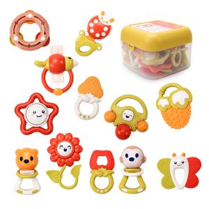 Kidzabi Baby Rattles Teething Toy 12 Pcs Set for Newborns - TOP21012