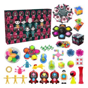 Kidzabi Fidget Toy Sets New Squid Game Design Pop It Cube Fidget Spinner Anti Stress Toys Blind box - ZDJY22022