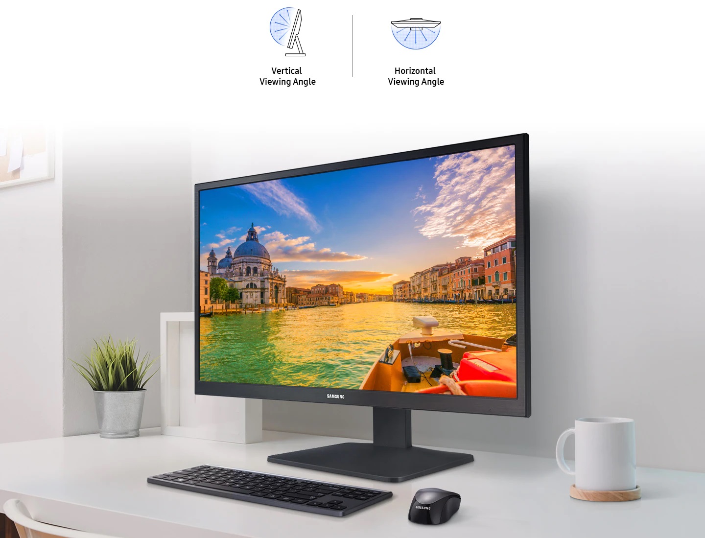 Samsung 22″ FHD Flat Monitor with Wide Viewing Angle – LS22A330NHMXUE