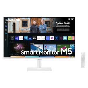 Samsung 27" white Flat Monitor M5 with Smart TV Experience - LS27BM501EMXUE