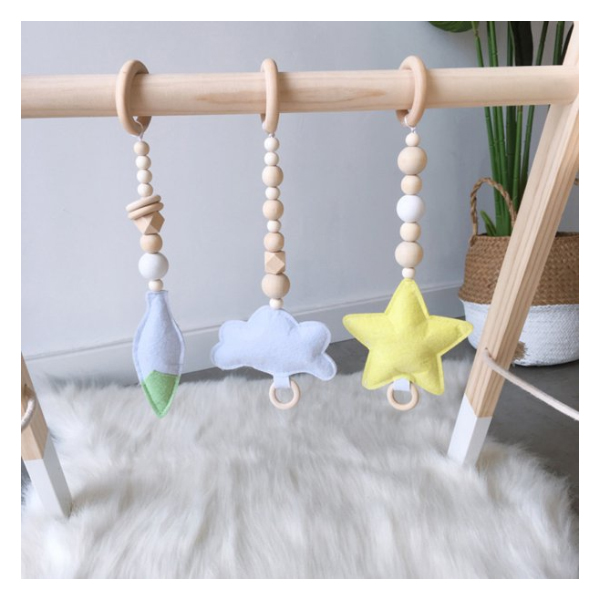 Wooden Play Gym | Hanging Toys 