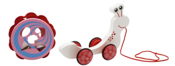 Kidzabi Snail Pull Toy with Removable Shape Sorter Shell for Kids - W05B203