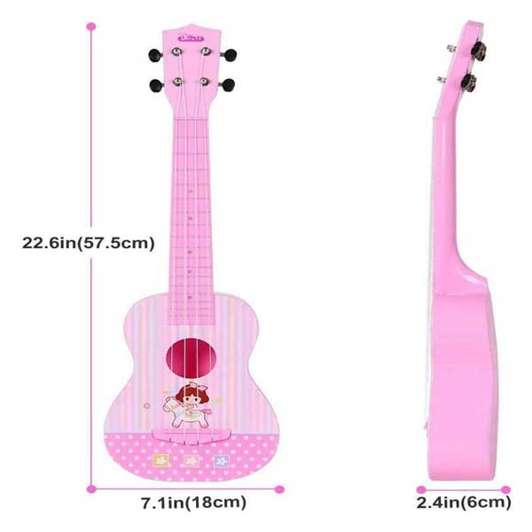 Kidzabi Musical Ukulele Guitar Toy 24" with 4 Strings Instruments for Kids - FSD19003