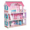 Kidzabi Wooden Doll House Play Set For Girls Pink - W06A380