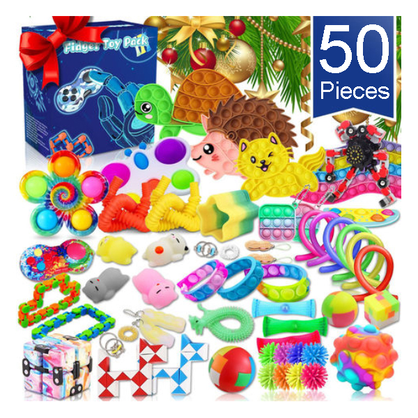 Kidzabi Simple Dimple Fidgets Toys Pack 50 PCS for Kids - ZD22011-JY